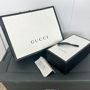 Gucci Packaging:  Large Shoebox, Large Shopping Bag, and Shoe Horn